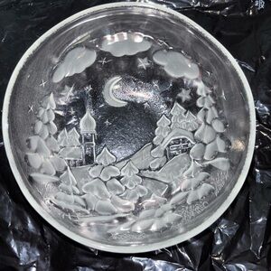 3 Small Bowls Vintage Mikasa Studio Nova Snowy Village Christmas Winter 5.25